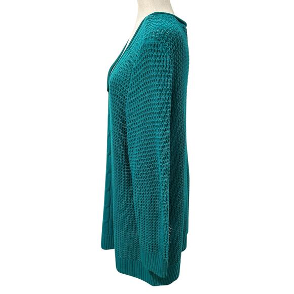 C J Banks Oversize Knit Teal Sweater V-Neck Long Sleeve Size 2X VGC - Picture 3 of 5
